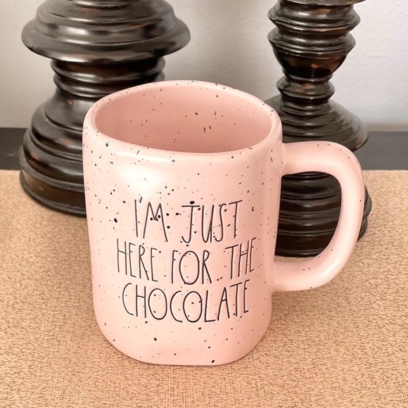 🆕Rae Dunn I’M JUST HERE FOR THE CHOCOLATE Ceramic Mug - Picture 1 of 3
